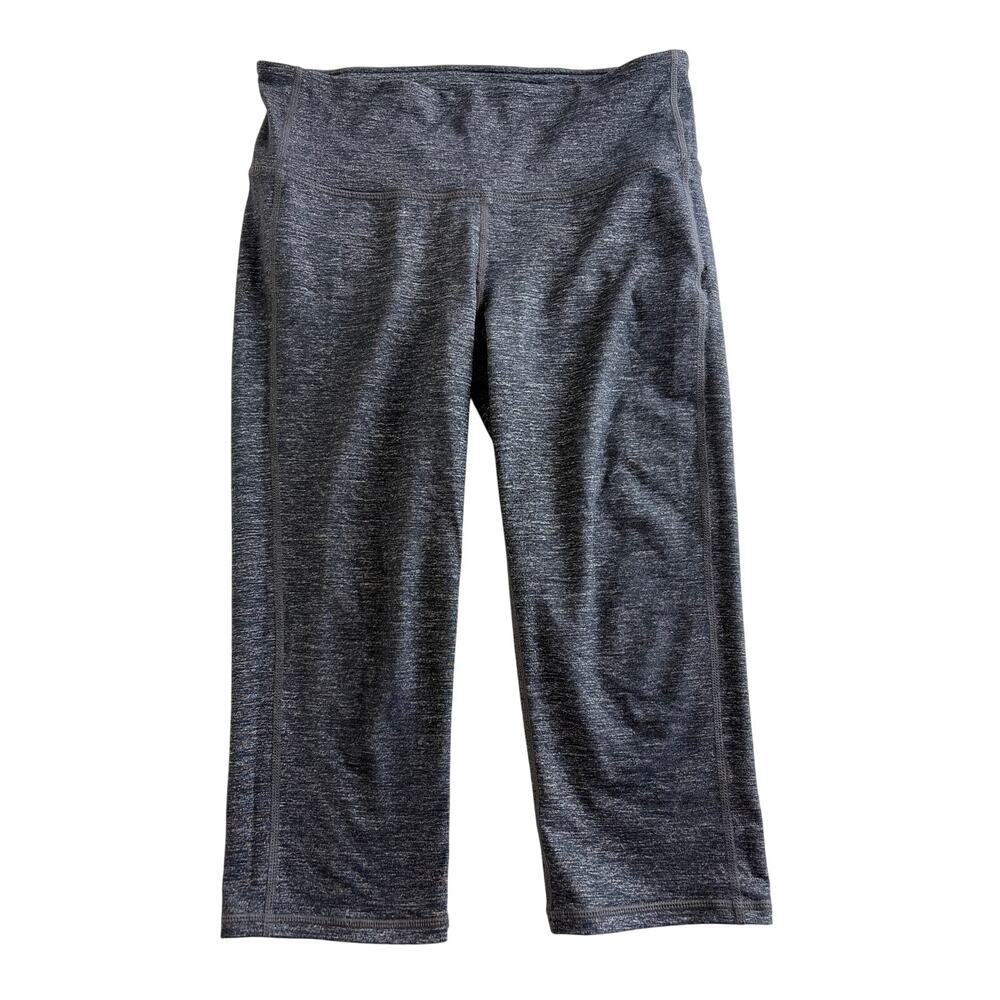 Athleta Capri Leggings Size Small Gray 16.5" Inseam Activewear Athletic Yoga